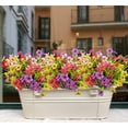 thumbnail image 3 of 10 Bundles Outdoor Artificial Flowers UV Resistant Plastic Fake Plants Faux Silk Flowers for Home Indoor Outside Front Porch Pots Potted Garden Decoration (Mixed Color), 3 of 5