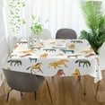 thumbnail image 6 of Coolnut Tablecloth 60" x 120" Cartoon Horses Rectangle Table Cloth Stain-Resistant Dining Table Cover for Home Dinner Party House Decor, 6 of 7