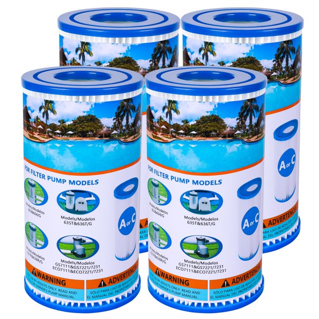 Type A/C Pool Filter Cartridge for Intex Filter Pump, Inground and