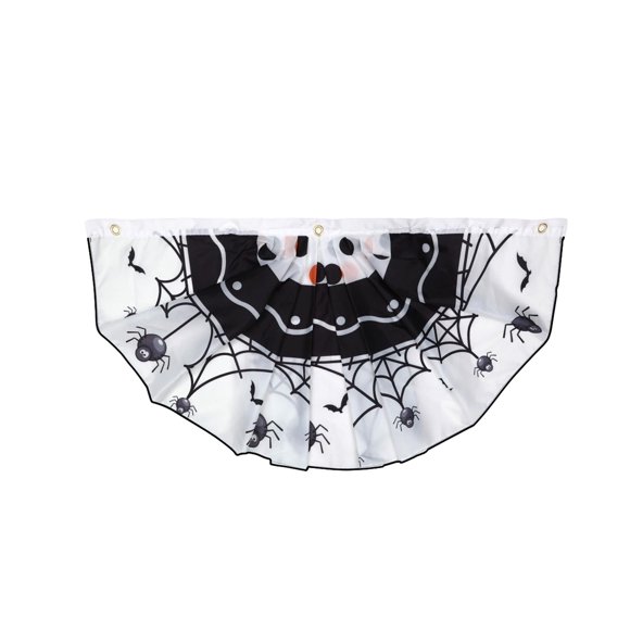 Halloween Fan Flag, Half Yard Polyester Porch Decoration for Fence, Wall, Garden, Indoor Outdoor Use