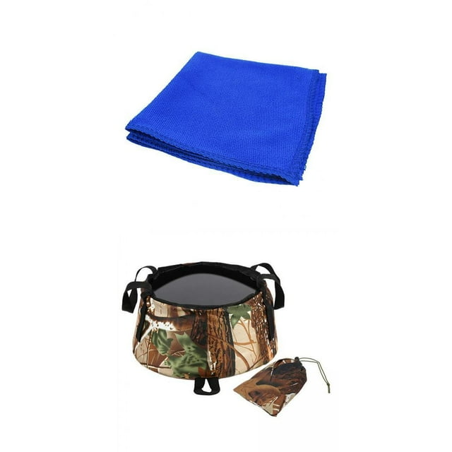 Camuflaje Senderismo Camping Plegable Portátil Lavabo Herramienta Práctica Zulema cubo plegable