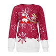 thumbnail image 4 of Chandail en Molleton de Noël pour Femmes 2023 Hiver Aguichant Col Rond Imprimé Manches Longues Blouse Régulière en Liquidation, 4 of 5