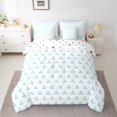 thumbnail image 2 of Manfei Blue Bowknot Cherry Twin Bedding Sets 7-Piece for Kid, Kawaii Cute Fruit Bedding Comforter Set, Princess Cartoon Style Reversible Sheet Sets, Super Cozy Room Decor, 2 of 7