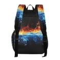 thumbnail image 3 of ALAZA Clear Backpack Fire and Water PVC Transparent BookBag, 3 of 7