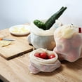thumbnail image 2 of Yuarrent Bolsa de malla con cordón para frutas y verduras, bolsas de producción de red, bolsa de almacenamiento de alimentos colgante Almacenamiento y organización del hogar 14x20cm, 2 of 6