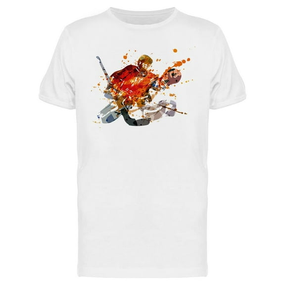 Colorful Hockey Goalie T-Shirt Men -Image by Shutterstock, Male Small