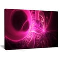 thumbnail image 2 of Design Art 'Bright Pink Designs on Black' Graphic Art on Wrapped Canvas, 2 of 4