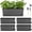 Gray, variant on 4 Pack Self Watering Pots for Indoor Plants 17 Inches Window Boxes Planters Rectangular Flower Pots Rectangle Herb Pots Large Plant Pots with Drainage Holes and Saucers Windowsill Planter, Green