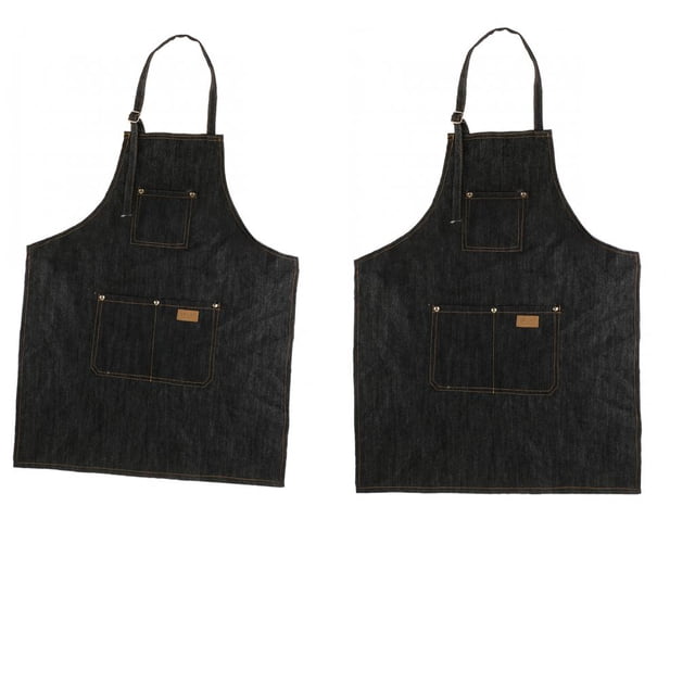 Capa de peluquería Zulema 2x de jeans Corte de Pelo Lavable en la lavadora tamaño 82x67 cm