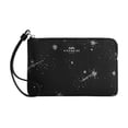 thumbnail image 1 of Monedero Coach Corner Zip Wristlet Negro Para Mujer Con Estrellas, 1 of 4