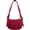 Red, variant on Women's Nylon Hobo Crescent Crossbody Bag, Multi-Pocket Sling Bag, Half Moon Purse