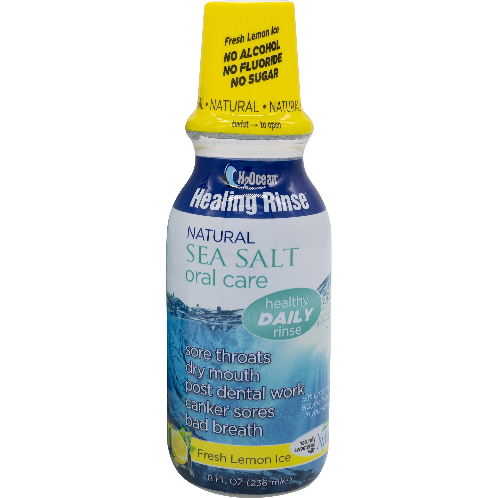 H2Ocean Healing Rinse Mouthwash Great Tasting Sea Salt & Xylitol Mouth