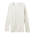 thumbnail image 4 of MKLEKYY Chandails Confortables pour Femmes, Mode Décontractée, Motif Uni, Chandail à Manches Longues en Tricot, 4 of 4