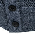 thumbnail image 4 of purcolt Men's Cable Knit Cardigan Sweaters V Neck Casual Button Down Sweaters Long Sleeve Fall Outwear with Pockets, 4 of 9
