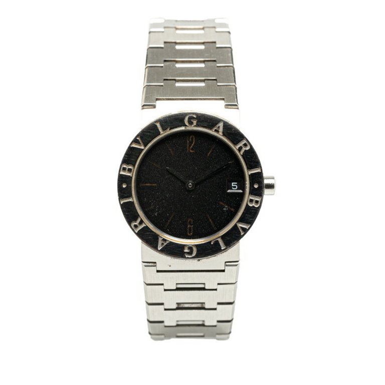 Pre-Owned BVLGARI Watch BB30SS Quartz Black Dial Stainless  display picture 1