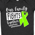 thumbnail image 4 of Inktastic Our Family Fights Together Lymphoma Awareness Lime Ribbon Boys or Girls Baby Bodysuit, 4 of 5
