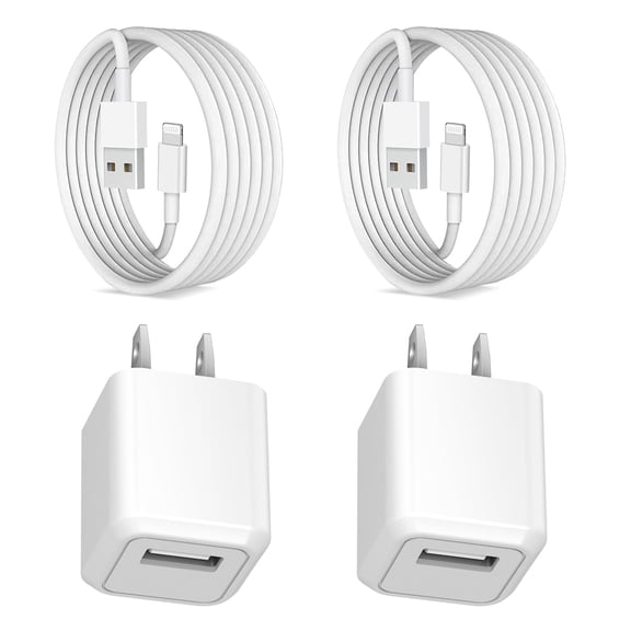 Coreykin Wall Charger with Cable-2-Pack Compatible with iPhone 14/14 Pro/14 Plus/14 Pro Max/13/13Pro/12/12 Pro/11/11Pro/XS/Max/XR/X/8/8 Plus iPad