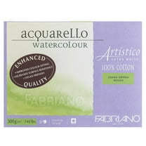 Fabriano Artistico Extra White Watercolor Block, 140 lb./300 gsm, Rough, 20 Sheets, 12" x 16"