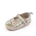 thumbnail image 6 of IROINNID Infant Girl's First Walker Shoes Baby Girls Cute Lattice Print Rubber Non-slip Sole Press Buckle Shoes, Size 0-18M, 6 of 9