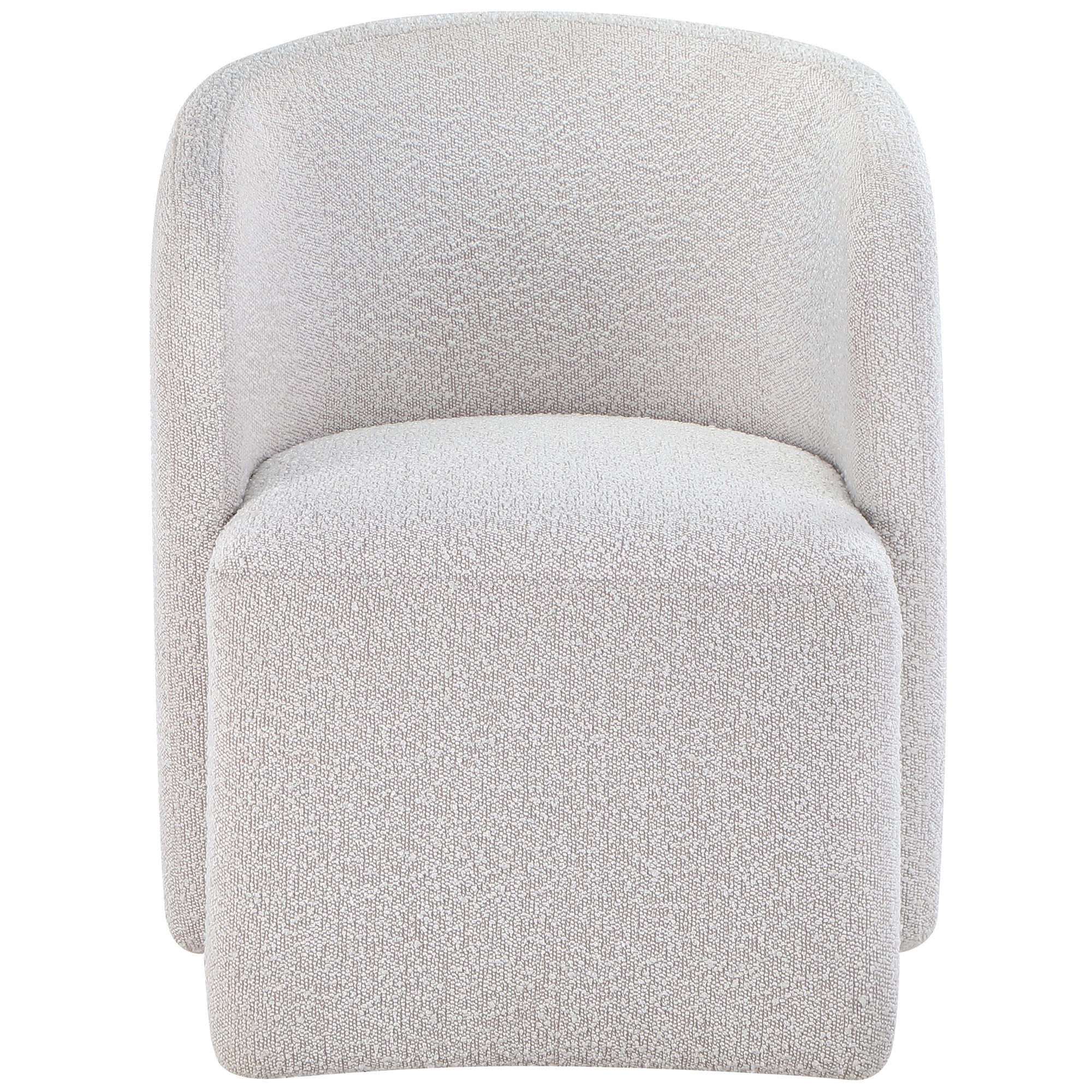 Steve Silver Annie White Cotton Barrel Chair with Casters