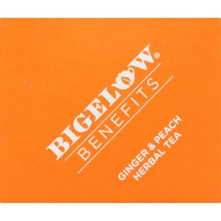 Bigelow Benefits Caffeine Free Ginger & Peach Herbal Tea Bags, 18