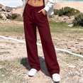 thumbnail image 7 of ClodeEU Women's Drawstring Wide Leg Sweatpants,Soft Casual Lounge Pants with Pockets ,Women's Plus XL, 7 of 7