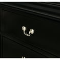 thumbnail image 5 of Newboti Furniture 1pc Black Finish Five Drawers Louis Philip Chest Solid Wood Contemporary Sleek Ample Storage 02486, 5 of 5