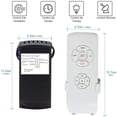 thumbnail image 5 of Control Remoto para Ventilador de Techo Universal, Kit de Ventilador de Techo con Temporizador y 3 Velocidad Remota para Hunter/Harbor Breeze/Westinghouse/Honeywell/otros ventiladores de techo, 5 of 5
