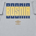 thumbnail image 2 of Umbro Men's Bosnia Stacked Soccer T Shirt (Grey Heather, S-XXXL), 2 of 4
