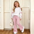 thumbnail image 5 of Kezqiaxn 2 Piece Winter Outfit for Girls Cute Bowknot Pullover Sweatshirt and Flared Pants Matching Sets Teen Girl Clothes Size 5-15, 5 of 8
