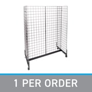 SSWBasics Black Grid Gondola Unit - Includes Base and Casters - Grid Unit 48L x 66H x