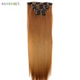 thumbnail image 3 of BadPiggies 24" 16 Clips Long Straight Wig Full Head Clip in Synthetic Hair Extensions 6Pcs Hairpiece for Women (30# Light Auburn), 3 of 6