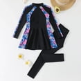 thumbnail image 2 of UngA Swimsuit for Girls Long Sleeve Burkini Full Body Swimwear Rash Guard Teens Modest UPF 50+ Sun Protection Bathing Suit for Girls (Black,10-11 Years), 2 of 7