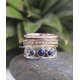 thumbnail image 1 of Anillo bohemio calado con adorno vintage de imitación de lapislázuli y lapislázuli, talla 9, 1 of 5