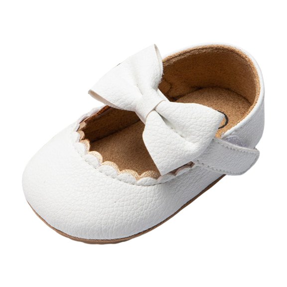 YLYL Infant Baby Girls Mary Jane Flats Non-Slip Soft Sole Bowknot Princess Wedding Dress Crib Shoes