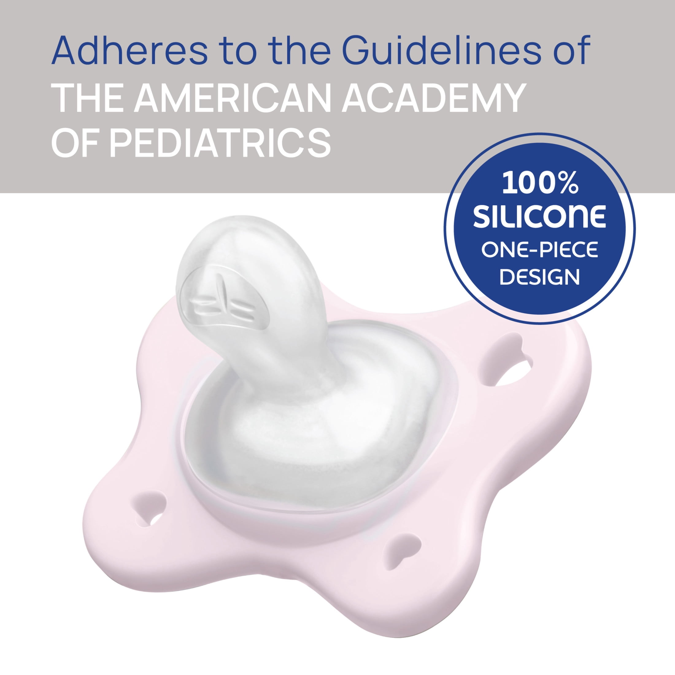 Chicco PhysioForma Dual Soft Pacifier Pearl/Ballet Slipper 2-6m 2pk, New