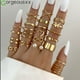 thumbnail image 2 of Boho Oro 22 Piezas Anillos De Corazón Conjunto Para Mujeres Vintage Geométrico Cruz Perla Mariposa Dedo Moda Joyería Regalo, 2 of 4
