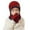 Red, variant on Winter Beanie Hat Scarf Gloves Set Kids Unisex Knit Skull Cap Fleece Lining Neck Warmer Touchscreen Mittens
