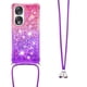 thumbnail image 3 of Funda para Honor 90 5G Brillantina Líquida Divertida Reluciente y con Cristales en Movimiento Cuerpo Cruzado con Cordón Ajustable, 3 of 5