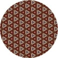 thumbnail image 1 of Ahgly Company Indoor Round Patterned Saffron Red Area Rugs, 4' Round, 1 of 6