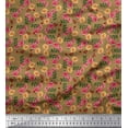thumbnail image 1 of Soimoi Cotton Duck Fabric Buttefly,Leaves & Rose Floral Decor Fabric Printed Yard 42 Inch Wide, 1 of 1