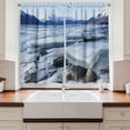 thumbnail image 2 of Ambesonne Alaska Kitchen Curtains, Nort American Winter, 55"x39", Seafoam White Sky Blue, 2 of 3