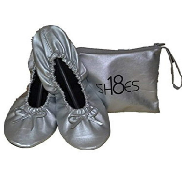 womens silver flats size 11