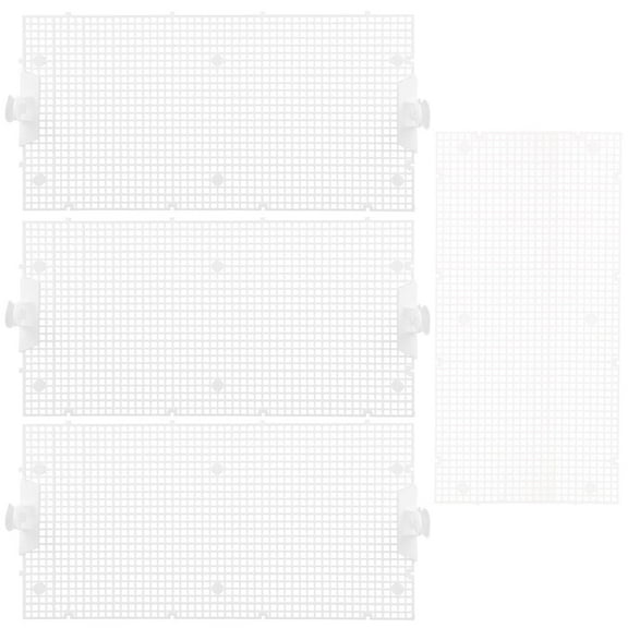 NICEXMAS Aquarium Tank Divider White PP 4Set 11.8x5.9in For Baby Fish Protection