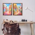thumbnail image 3 of Stupell Industries Quaint Mediterranean Village Buildings & Architecture Painting Brown Floater Framed Canvas Art Print Wall Art, 21 x 31, Set of 2, 3 of 10