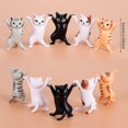 thumbnail image 2 of 10Pcs Dancing Cats Pencil Holder, Cat Pen Holder Mobile Phone Holder, Cute Cat Figure Cat Earphone Holder Cat Gifts for Cat Lovers Home Decoration Orn, 2 of 5