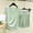 Green, variant on MGDXOX Womens Homewear Pajamas Sets 2 Piece Soft Short Sleeve Top Elastic Waisted Shorts Baggy Casual Comfy Nightwear Black L