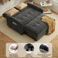 thumbnail image 6 of Jolifa Sofa Bed, 2 in 1 Sleeper Sofa with Detachable Velvet Cover, Easy to Assemble, Recliner Lounge, Comfy Futon Pull Out Couch for Living Room/Office/Apartment (Dark Grey), 6 of 10