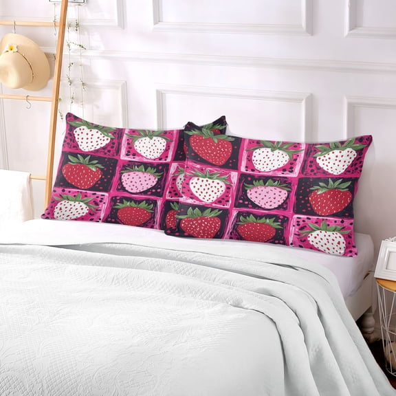 Pillow Case Plush Pillow Strawberry Case standard size/King size/Queen size Bed Pillow Pillowcases