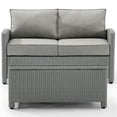 thumbnail image 3 of Crosley Bradenton 2 Piece Wicker Patio Sofa Set in Gray, 3 of 8